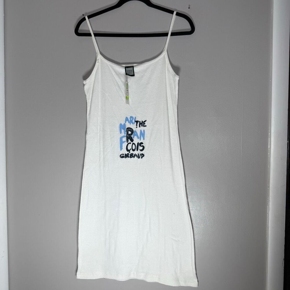 NWT Vintage Marithé + François Girbaud Logo Knee Length Slip Dress – White